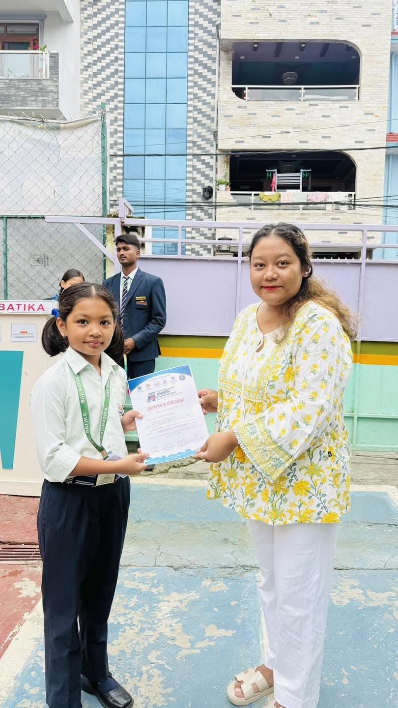 Aria Shrestha: 1st Position, 2nd Inter-School Swimming Championship
